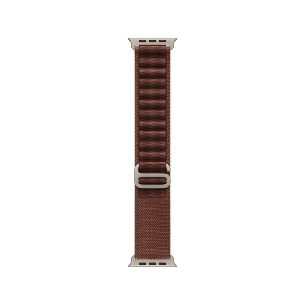 Apple Watch 49mm Burgundy Alpine Loop - Small - Natural Titanium Finish