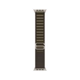 Apple Watch 49mm Dark Olive Alpine Loop - Medium - Natural Titanium Finish