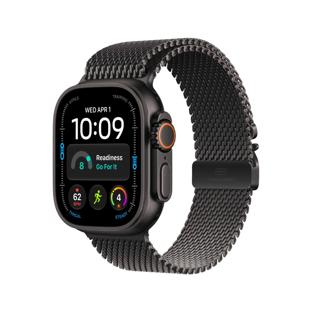 Apple Watch 49mm Black Titanium Milanese Loop - Medium