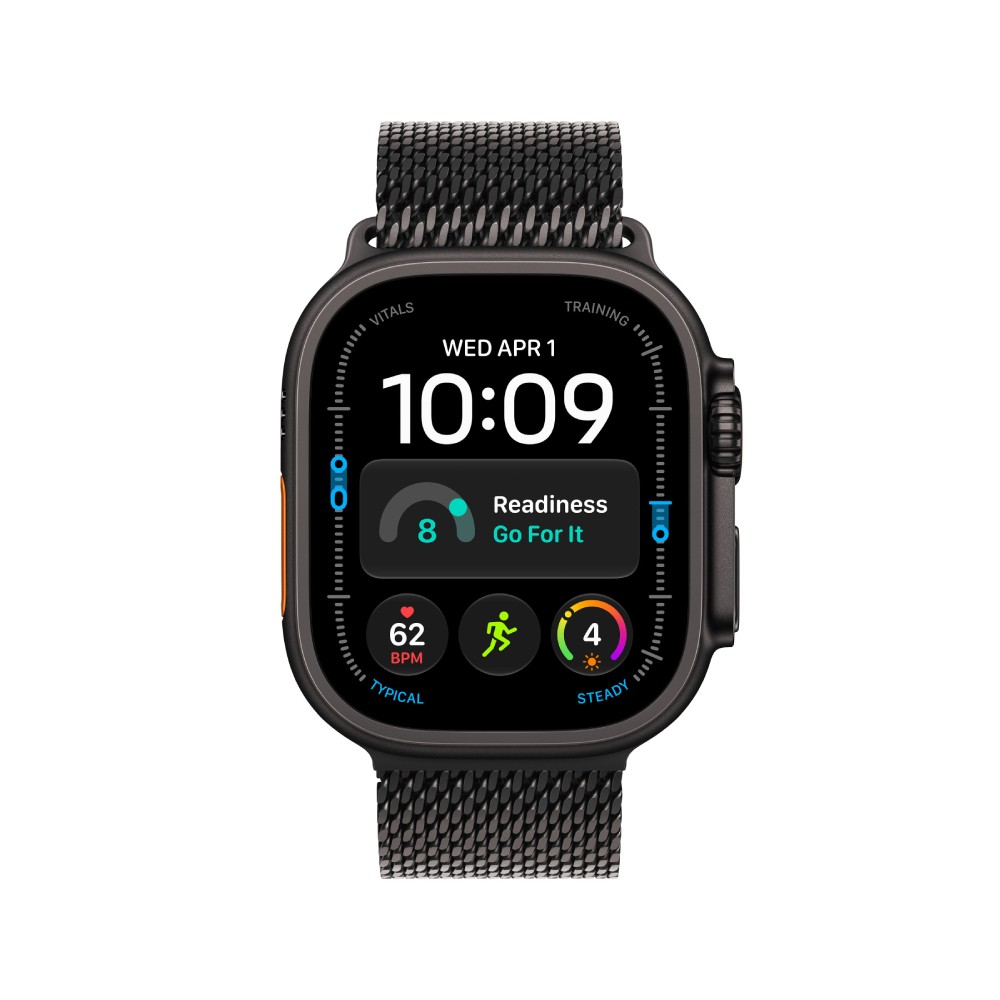 Apple Watch 49mm Black Titanium Milanese Loop - Medium