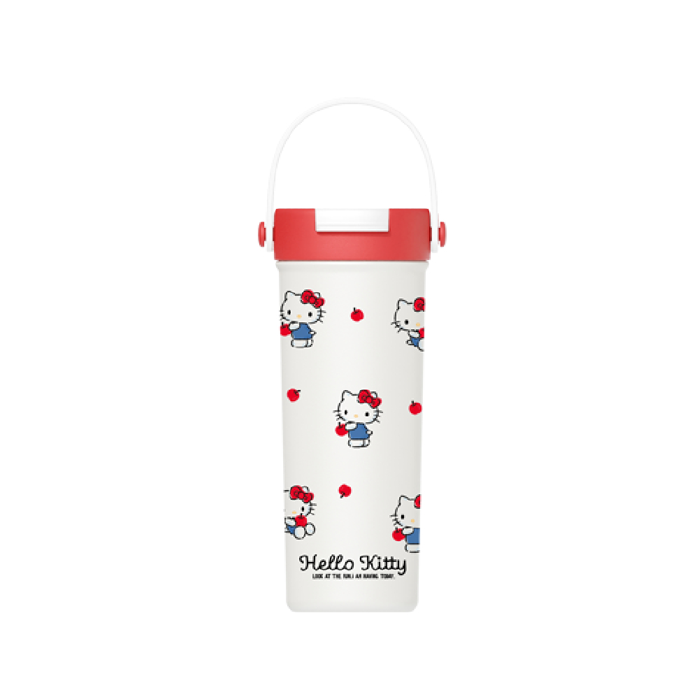 กระติก Hello Kitty Carry Handle Thermos Bottle 600ml (Red Apple Series)