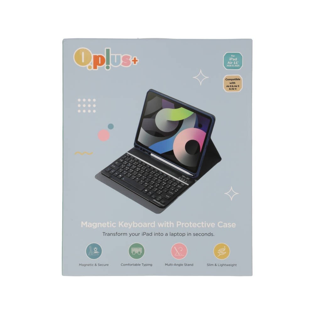 เคสคีย์บอร์ด QPLUS iPad Air4/5/6/7/8 11 2026 (M2/M3/M4) Navy