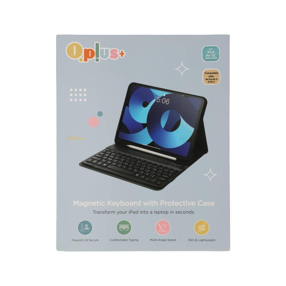 เคสคีย์บอร์ด QPLUS iPad Air4/5/6/7/8 11 2026 (M2/M3/M4) Black