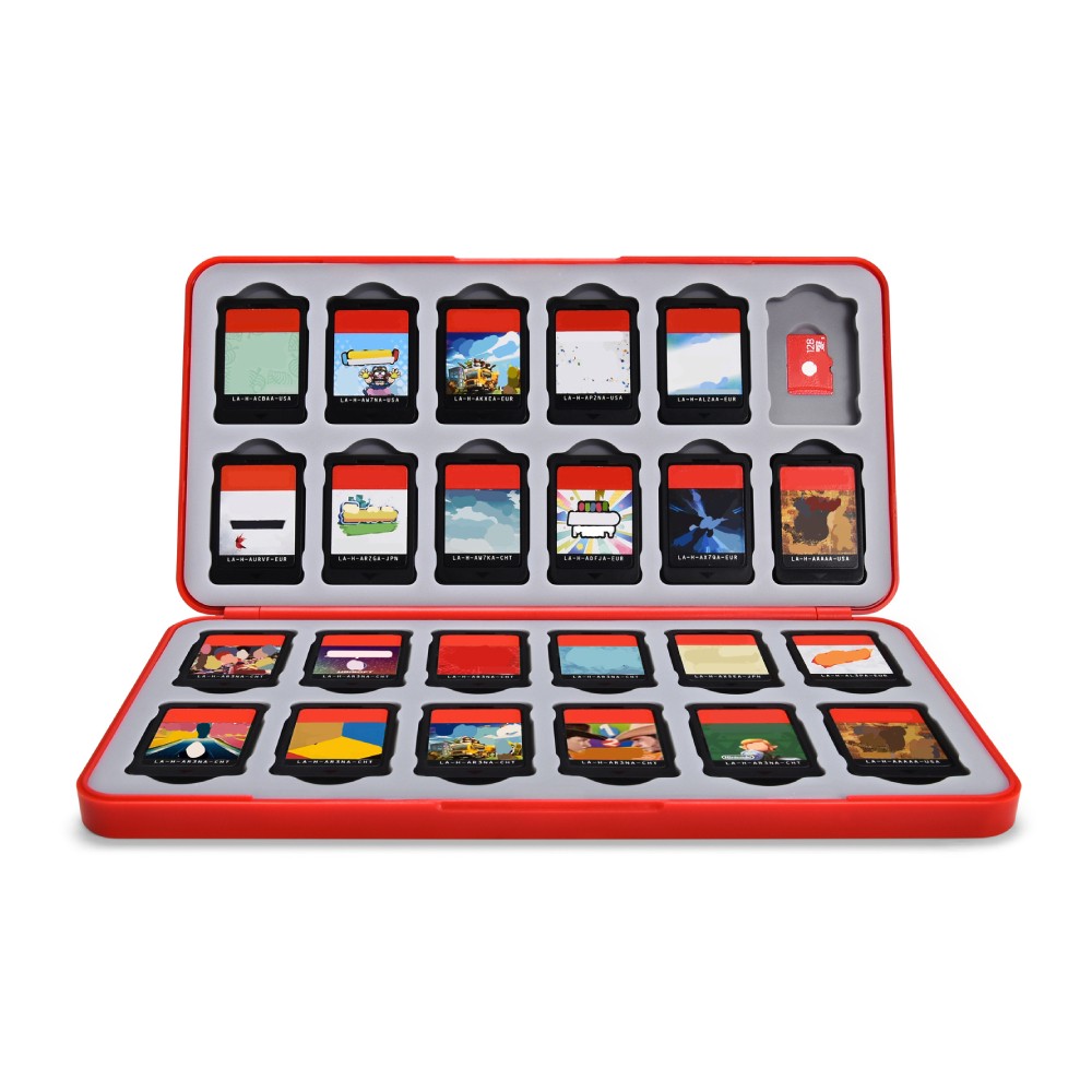 กล่องเก็บตลับเกม FUNLAB 24 Switch/Switch2 Game Cards Case - Red