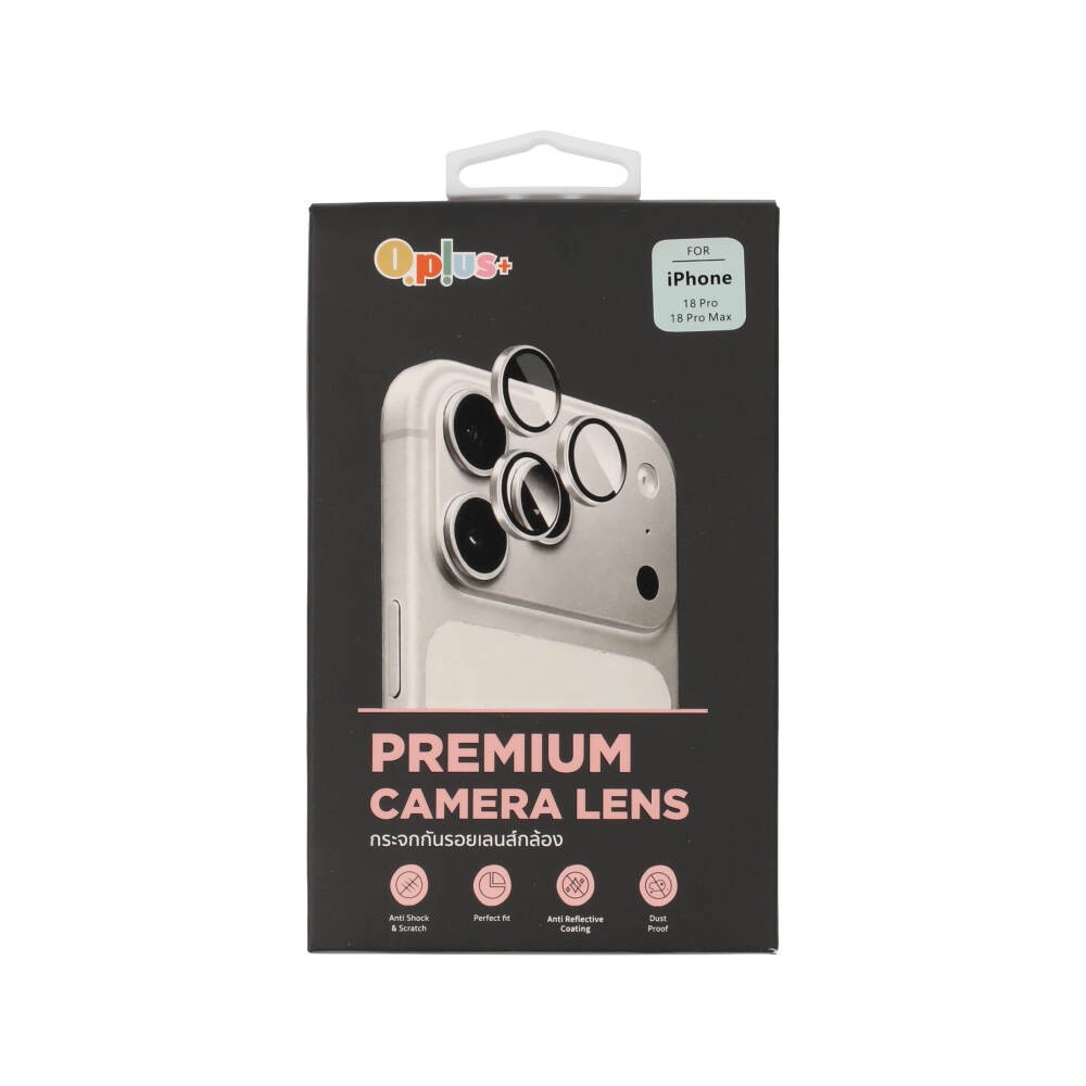 ฟิล์มกันเลนส์ QPLUS iPhone 18 Pro/18 Pro Max Camera Ring Lens Clear