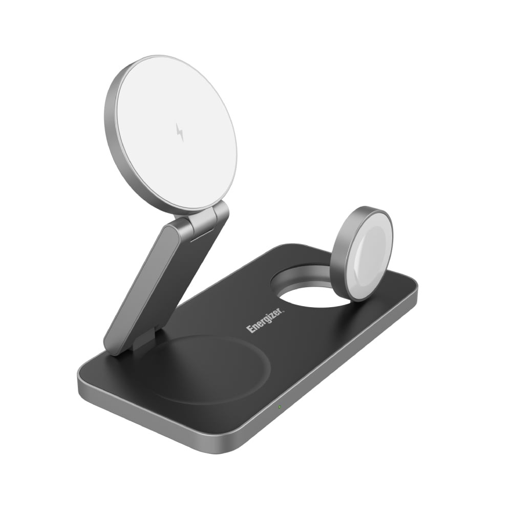 ที่ชาร์จไร้สาย Energizer 3-in-1 Wireless Charger Foldable Magnetic Stand 15W WCP310 Black