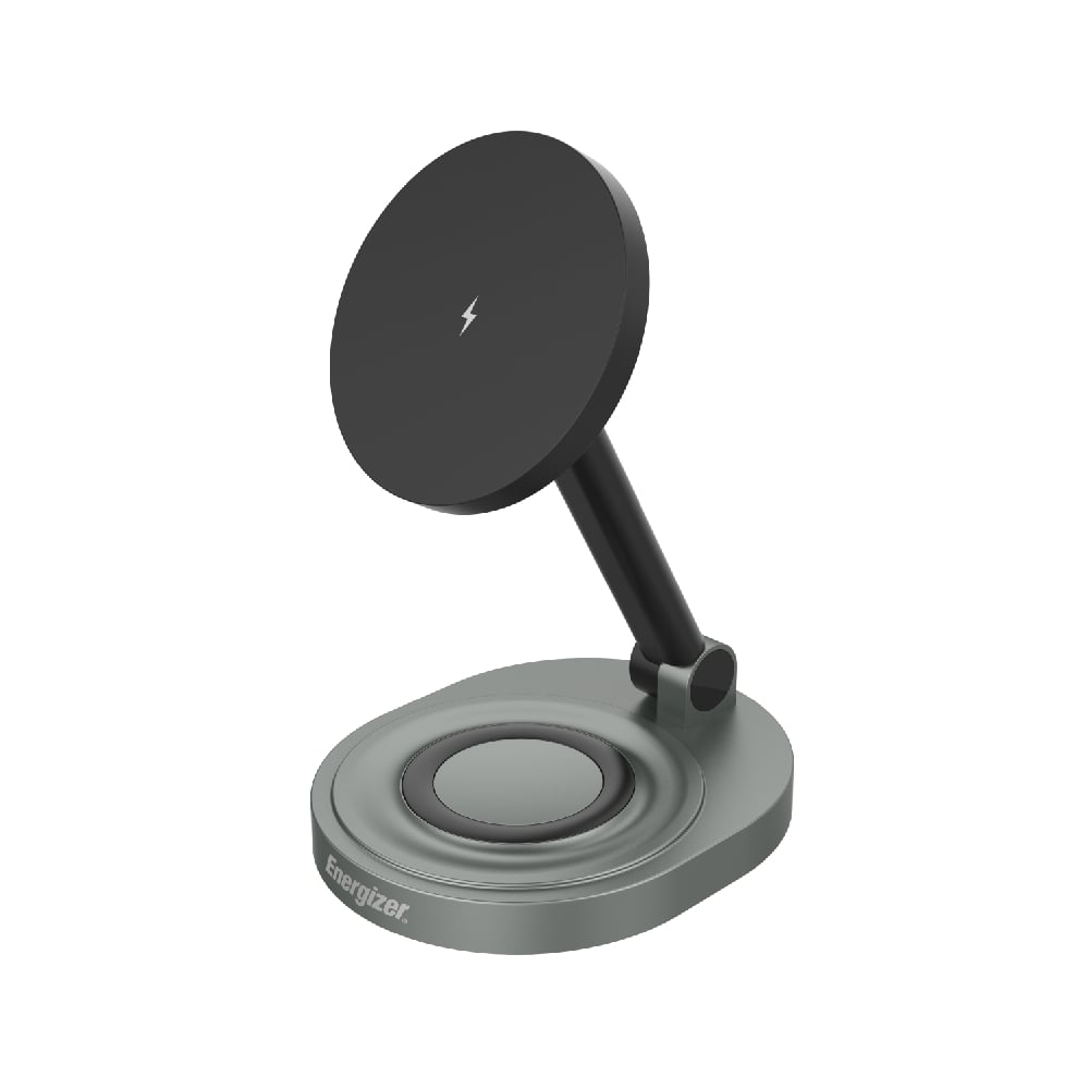 ที่ชาร์จไร้สาย Energizer 2-in-1 Wireless Charger Foldable Magnetic Stand 15W WCP200 Black