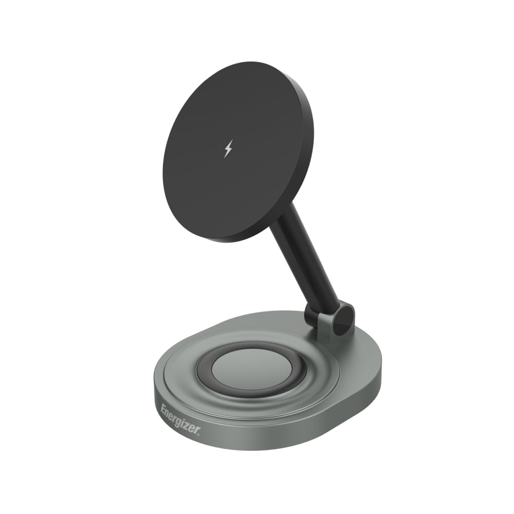 ที่ชาร์จไร้สาย Energizer 2-in-1 Wireless Charger Foldable Magnetic Stand 15W WCP200 Black