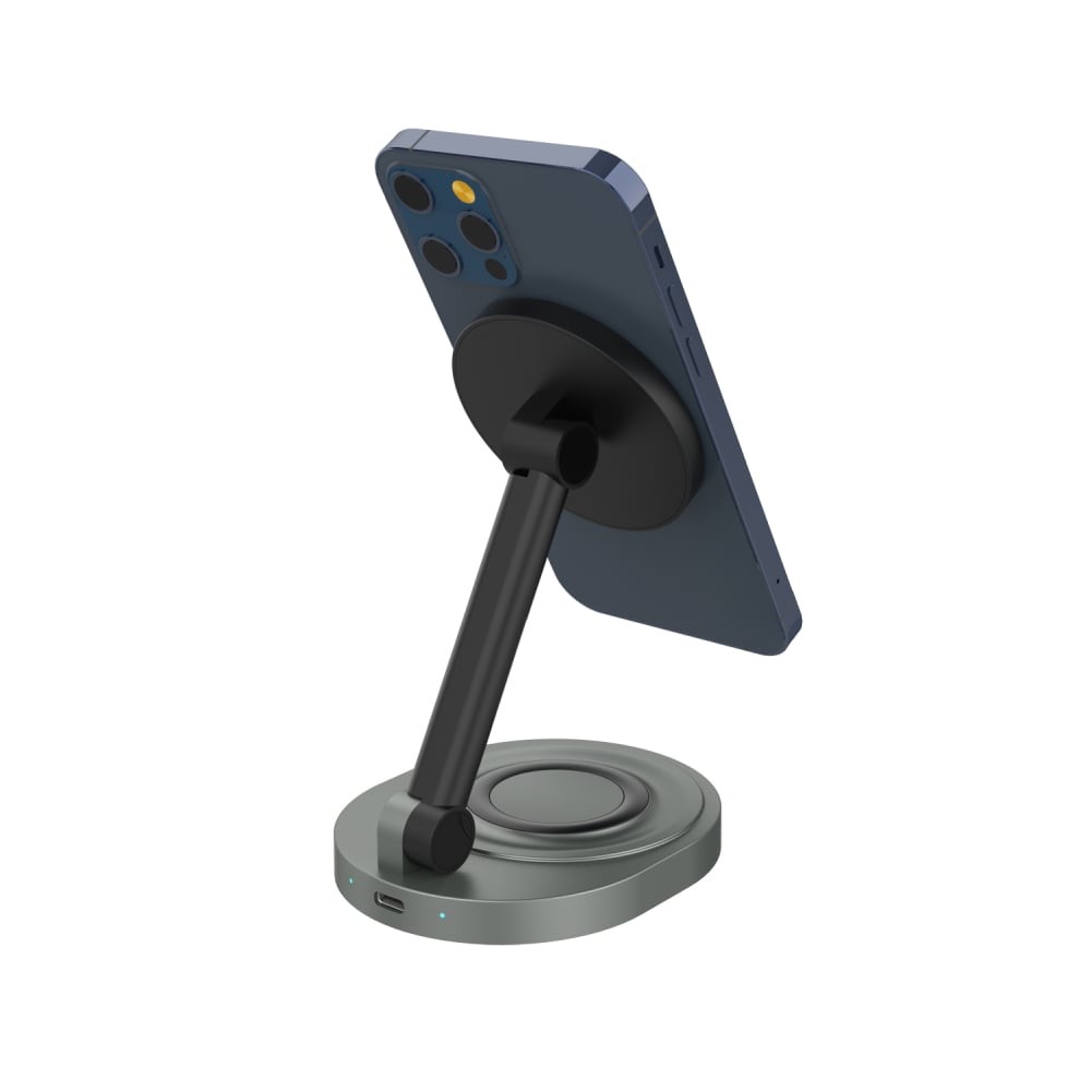 ที่ชาร์จไร้สาย Energizer 2-in-1 Wireless Charger Foldable Magnetic Stand 15W WCP200 Black