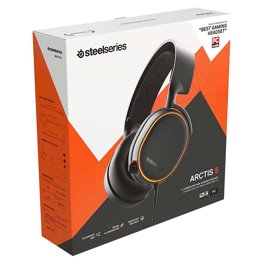 SteelSeries Gaming Headset Arctis 5 Black (2019 Edition) | Studio7 Online