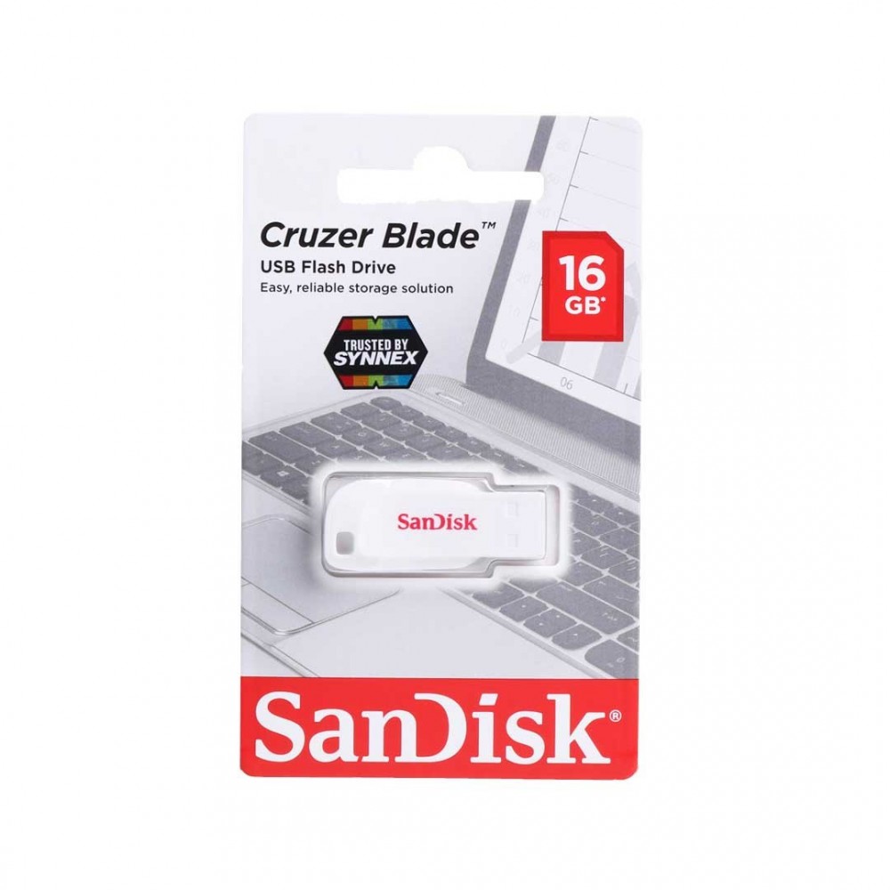 SanDisk USB Drive Cruzer Blade 16GB White