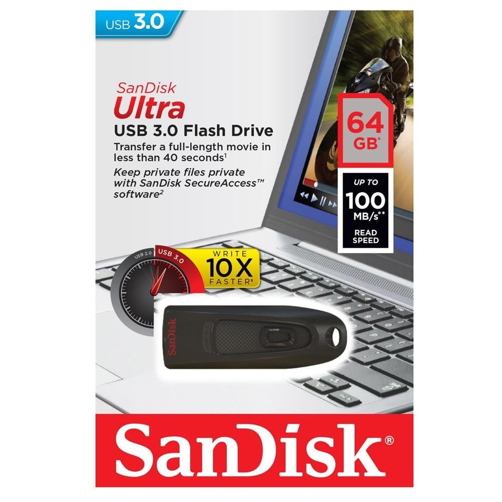 แฟลชไดร์ฟ SanDisk USB Drive Ultra 64GB USB 3.0