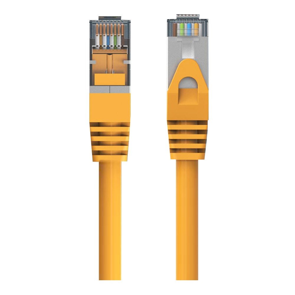 สาย LAN Cat6A Vention SSTP Patch Cord 5M. Yellow | Studio7 online