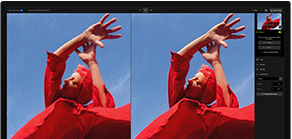 หน้าจอ Studio Display แสดงงานนำเสนอเกี่ยวกับขนมประเภทเยลลี่, Perplexity และแอปโน้ตเปิดอยู่เพื่อใช้เป็นข้อมูลประกอบงานนำเสนอ