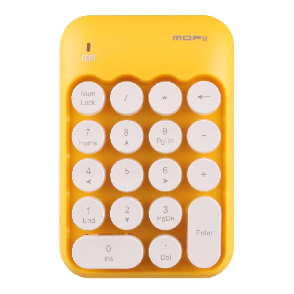 คีย์บอร์ดตัวเลขไร้สาย MOFii Numberic Wireless Keyboard Biscuit Yellow