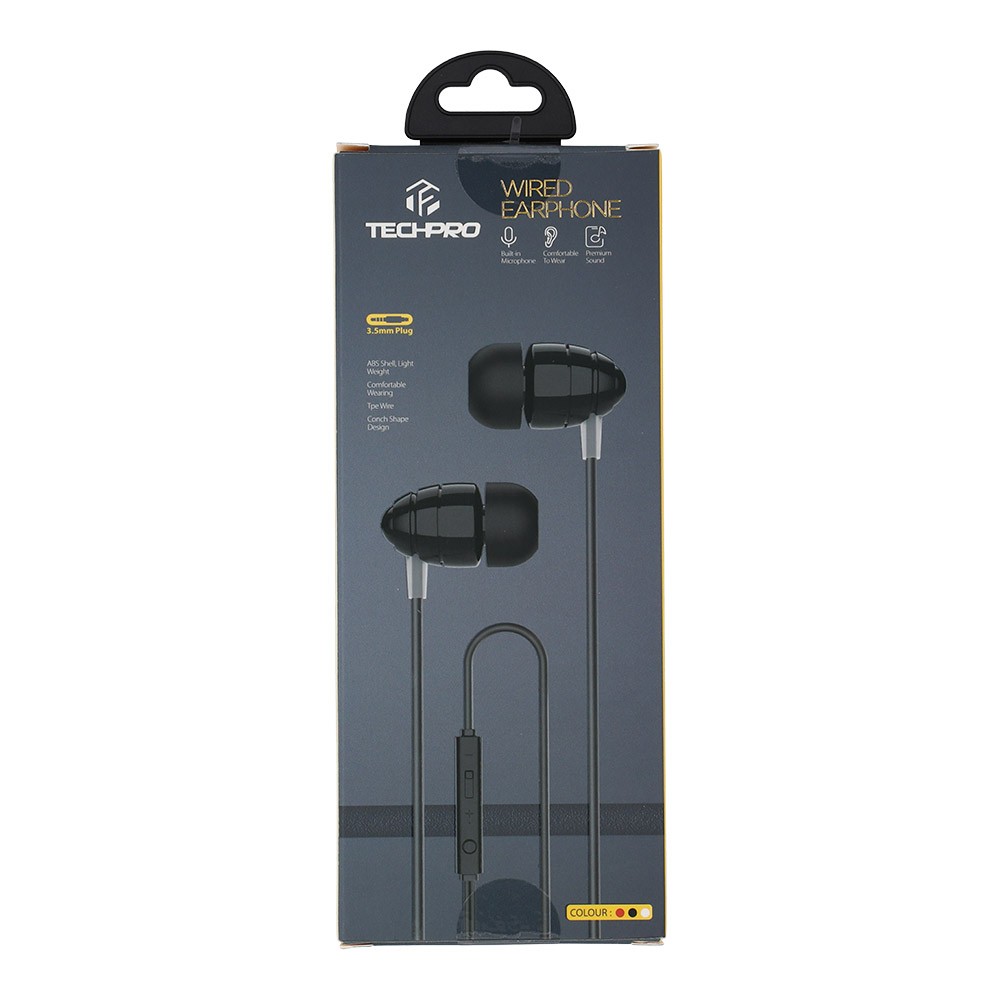 หูฟังมีสาย TECHPRO EL112 Black