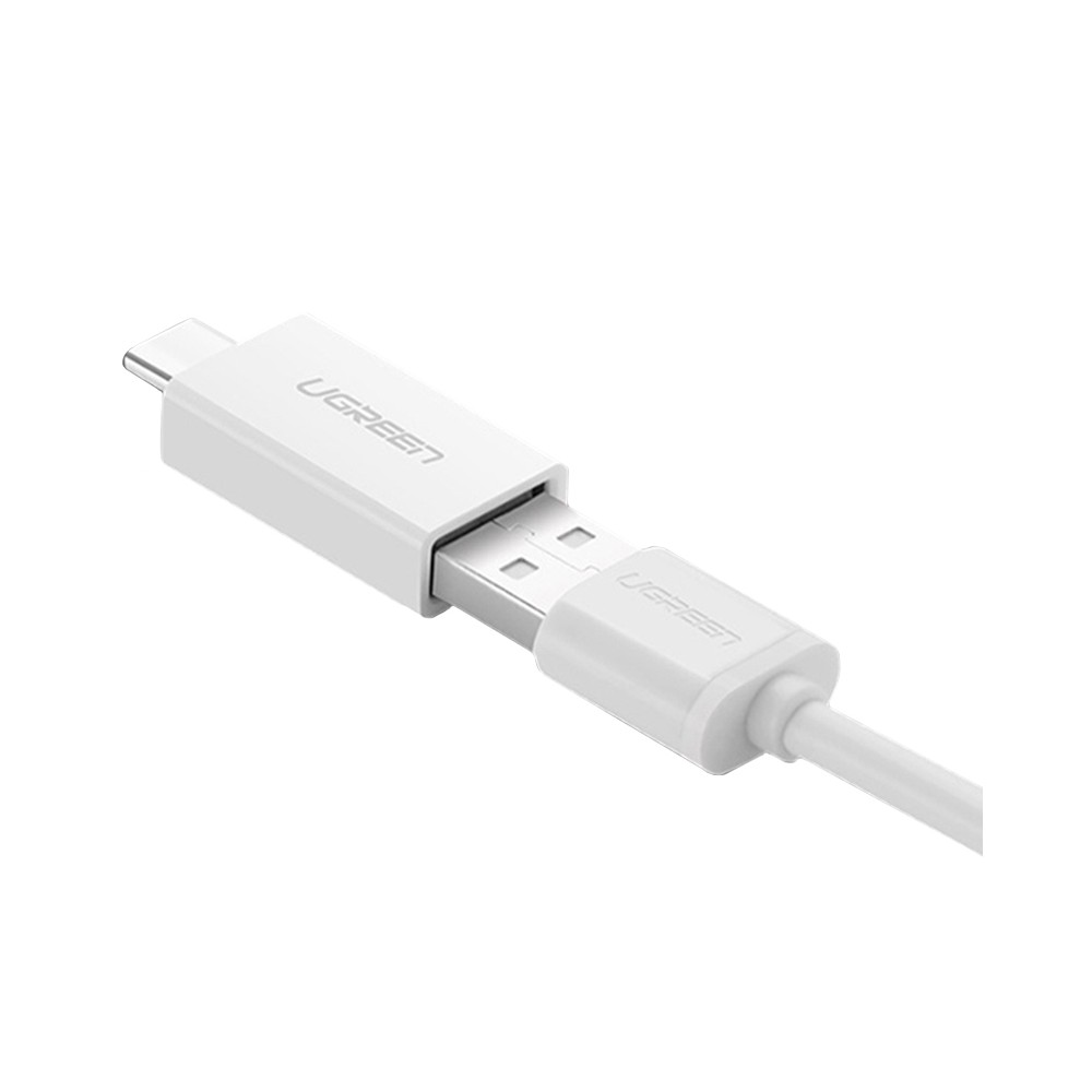 หัวแปลง UGREEN Adapter USB-C Male to USB-A (3.0A) White