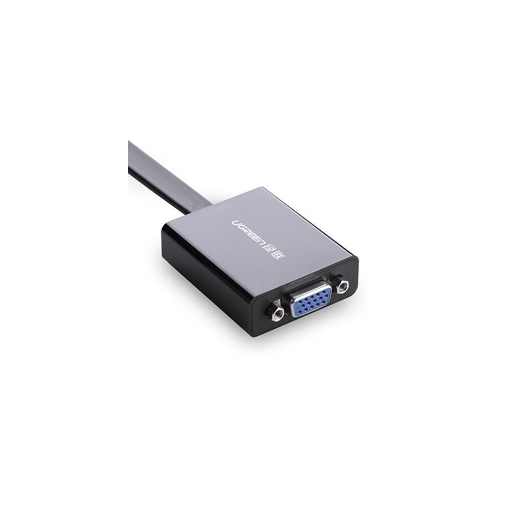 สาย UGREEN Adapter HDMI Male to VGA Converter 3.5mm Audio Black