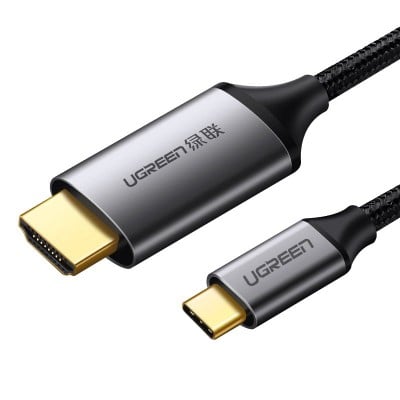 สาย UGREEN USB-C to HDMI Digital AV Adapter Cable 1.5M. Connecter Silver