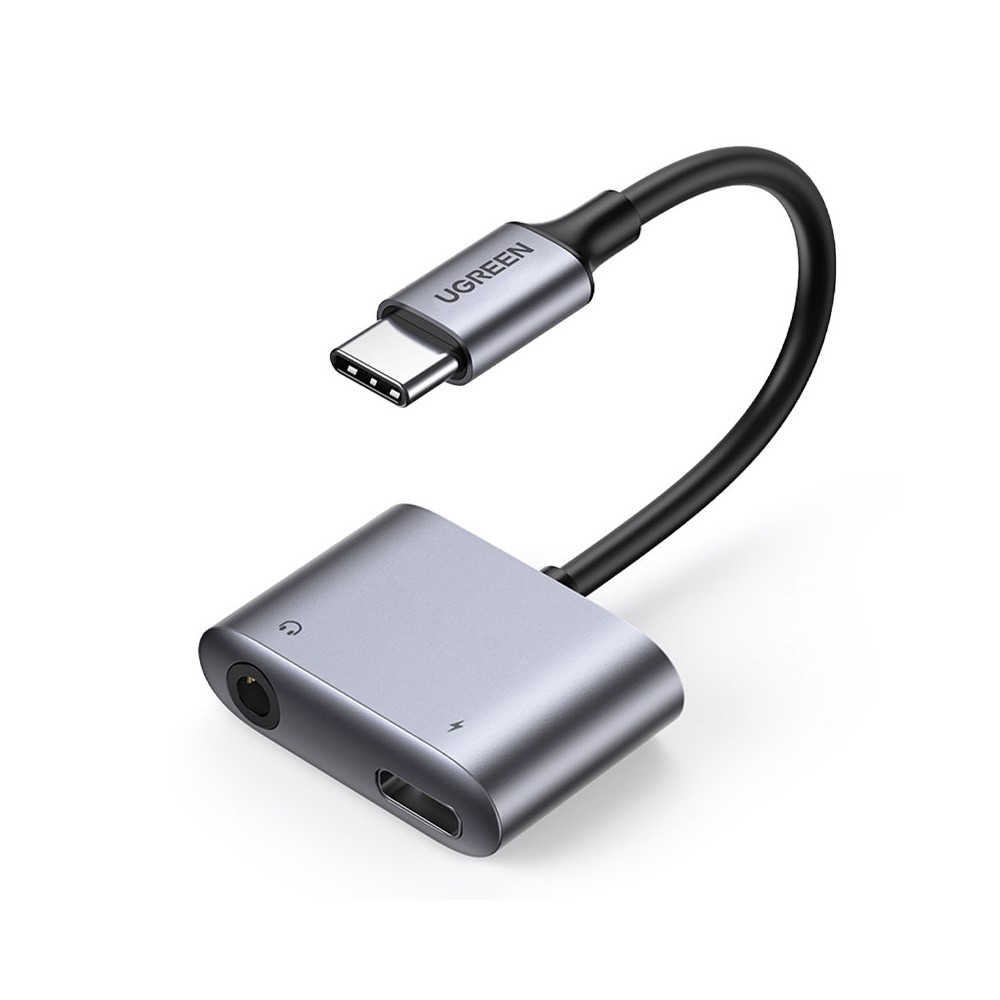 Ugreen Adapter USB-C to 3.5mm Audio & Charge RockStar Gray (60164)