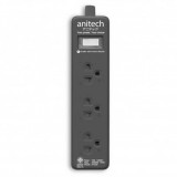 Anitech Plug 3 Way 1 Switch TIS H1033 Gray