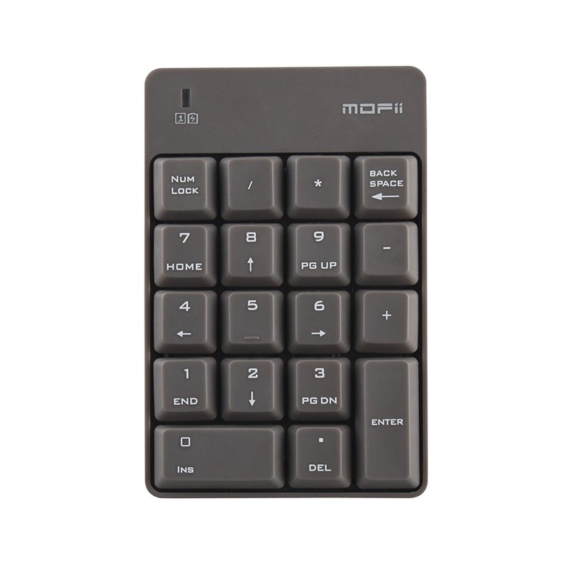 คีย์บอร์ดตัวเลขไร้สาย MOFii Numberic Wireless Keyboard Cracker Gray