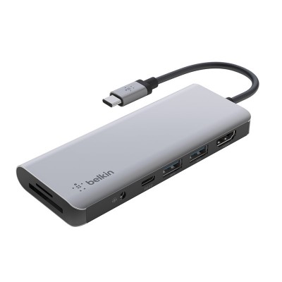 Belkin 7 in 1 USB-C Hub (AVC009btSGY) Gray