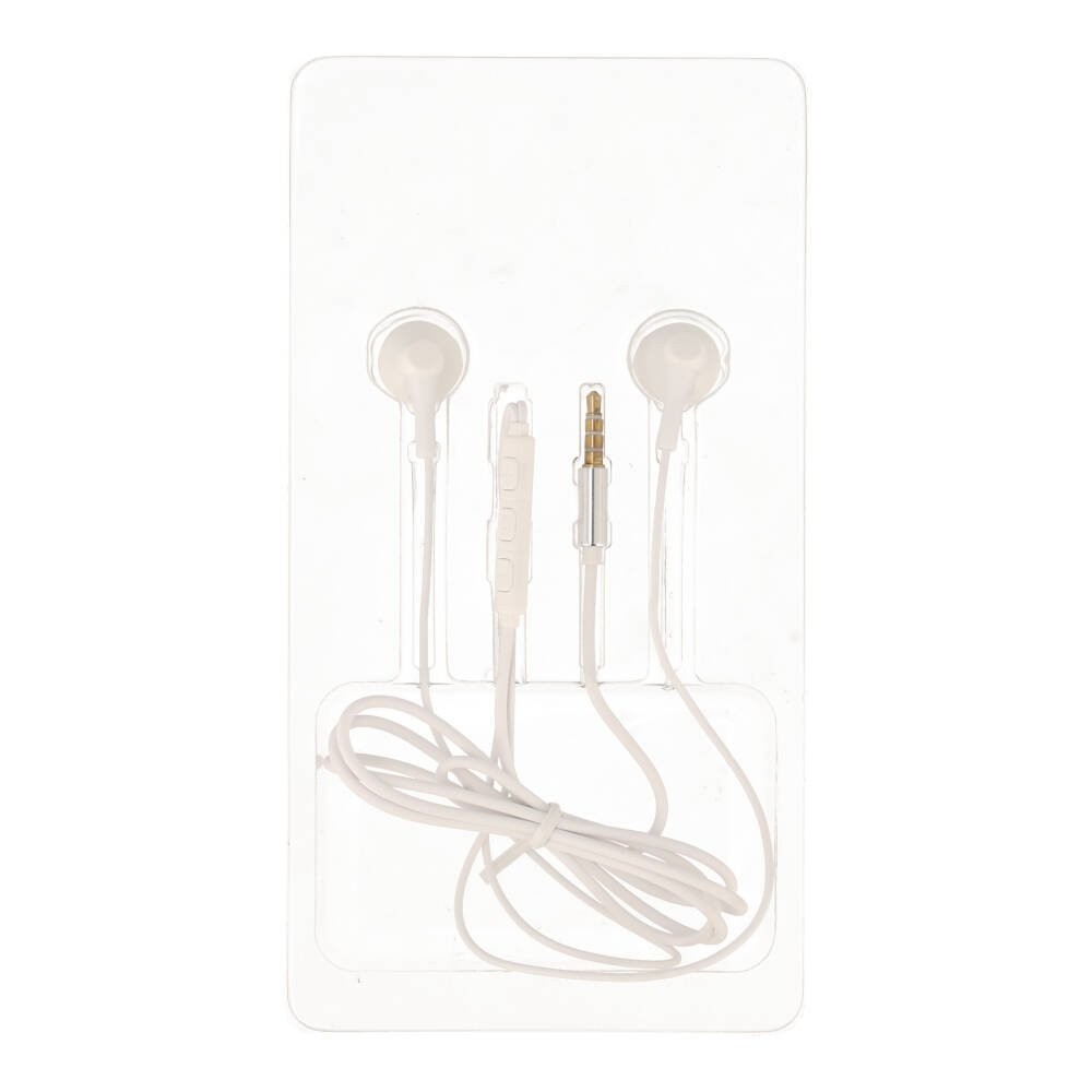 หูฟังมีสาย TECHPRO Earbud Headphone with Mic. 3.5mm White