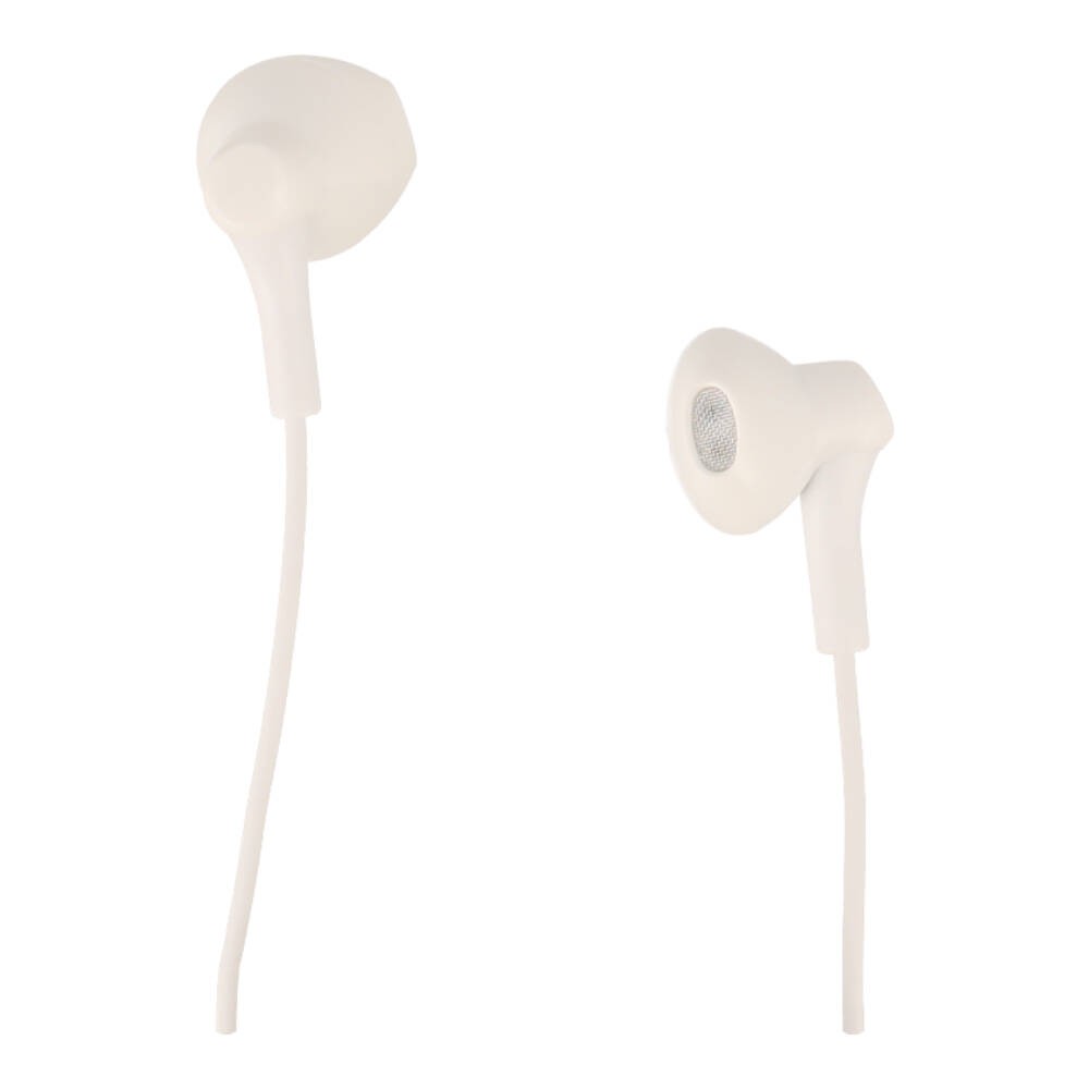 หูฟังมีสาย TECHPRO Earbud Headphone with Mic. 3.5mm White