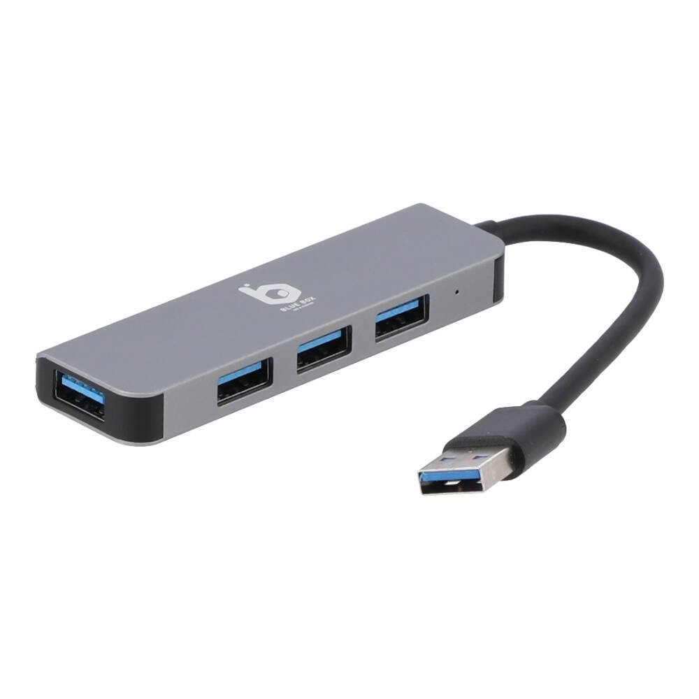 Blue Box 4-in-1 USB-A Hub Silver Gray