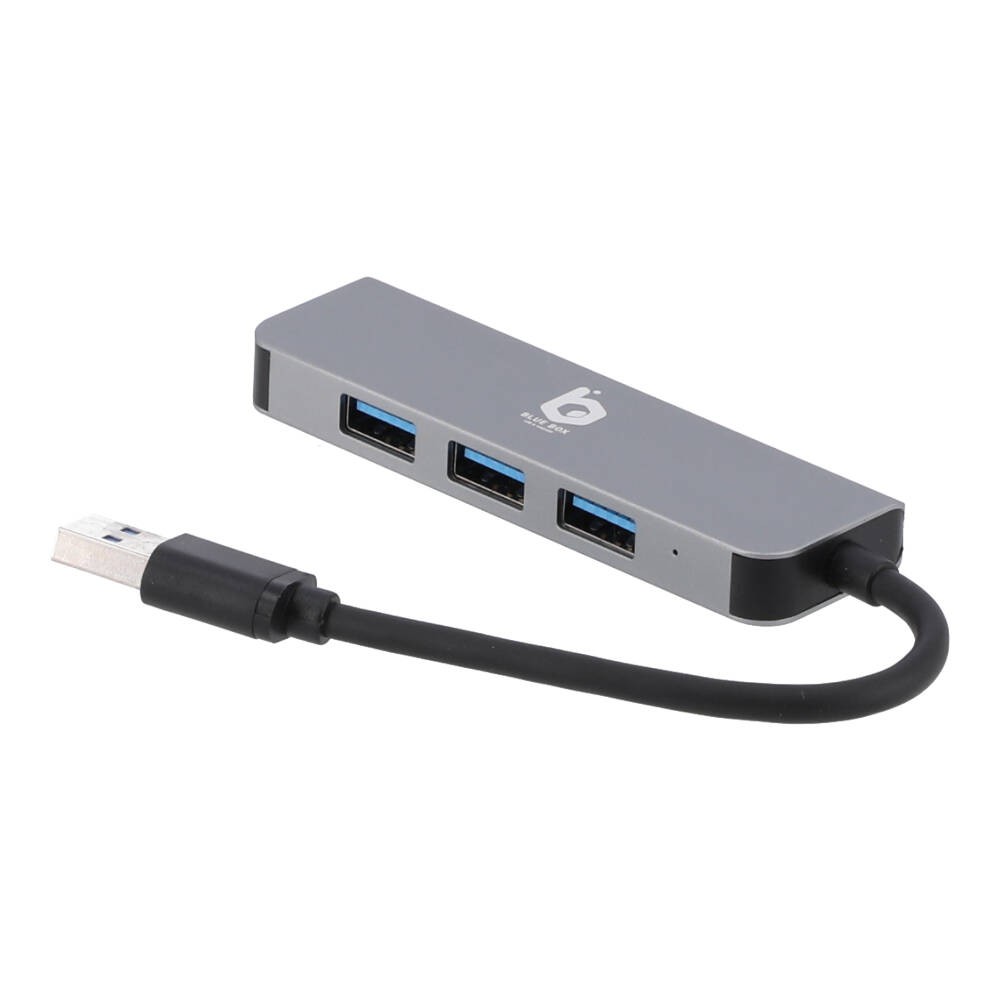 Blue Box 4-in-1 USB-A Hub Silver Gray