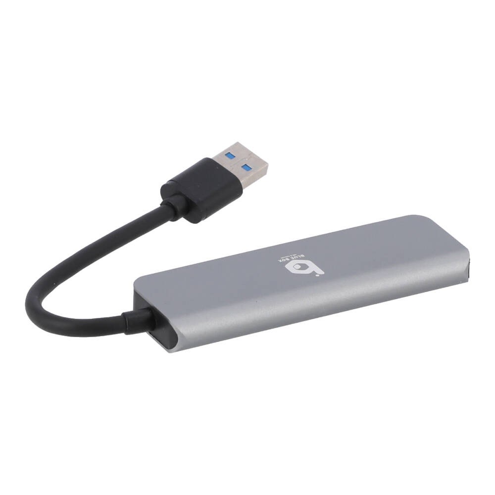 Blue Box 4-in-1 USB-A Hub Silver Gray