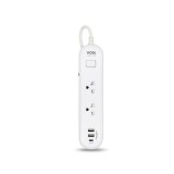 VOX NOVA TRAVEL POWER STRIP 1 Switch 2 Outlet 2 USB 1 Type-C (3.1A Max) White