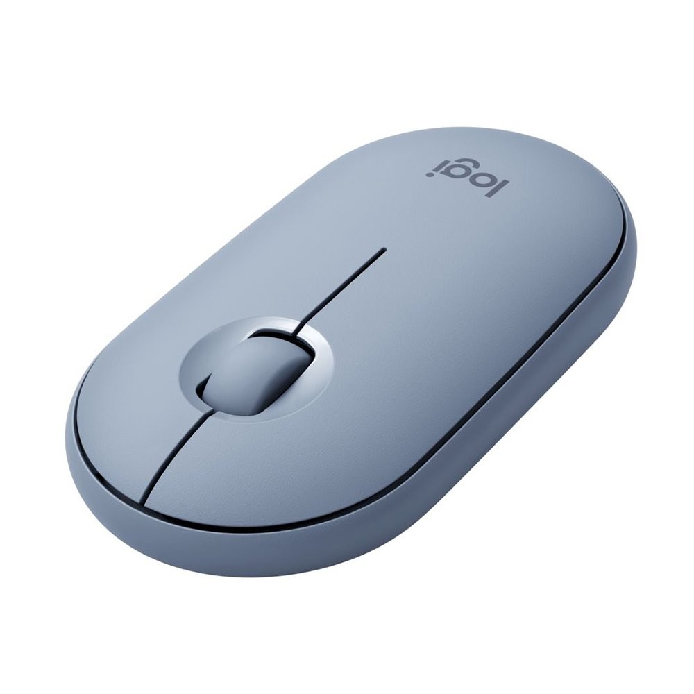 เมาส์ไร้สาย Logitech Bluetooth & Wireless Mouse M350 Pebble Blue Gray