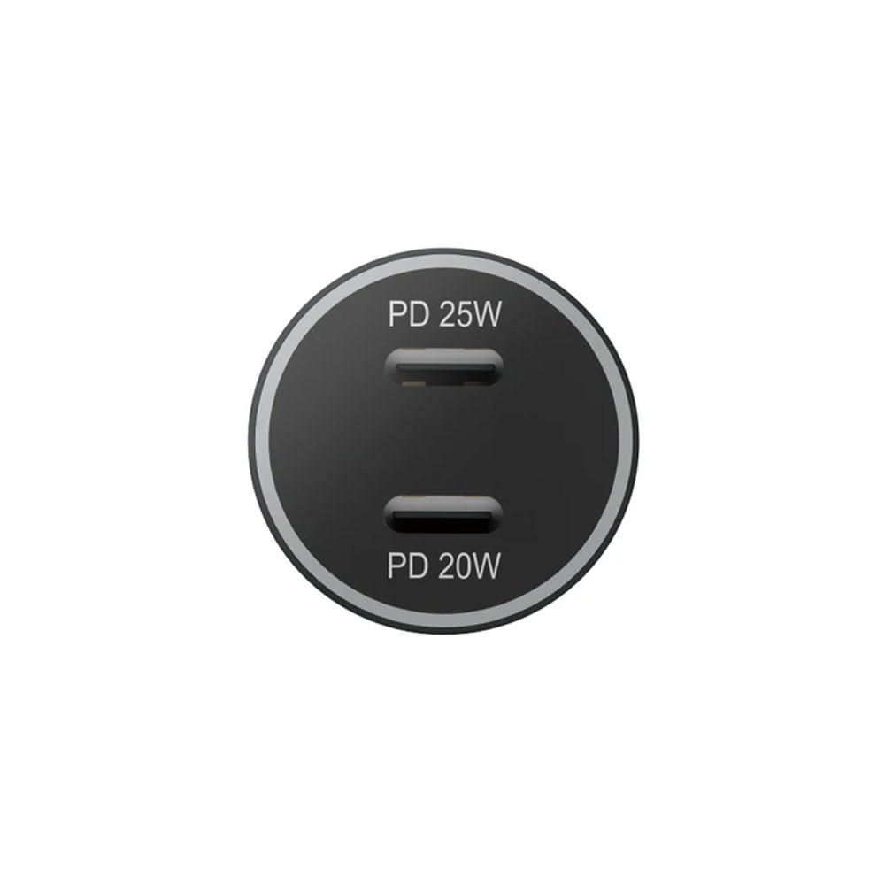 AMAZINGthing Car Charger 1 USB-A (QC3.0A) / 1 USB-C (PD45W) Black