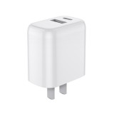 VEGER Wall USB Charger 1 USB-A (QC3.0A) / 1 USB-C (PD20W) White