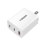Veger Wall USB Charger 1 USB-A / 2 USB-C (Gan PD65W) White (PC-AC65W)