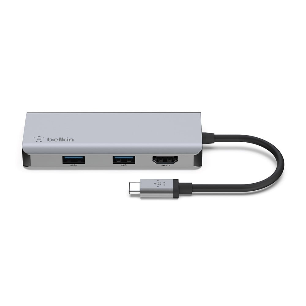 อะแดปเตอร์ Belkin 5-in-1 USB-C to HDMI + 2xUSB3.1 + TF + SD Grey