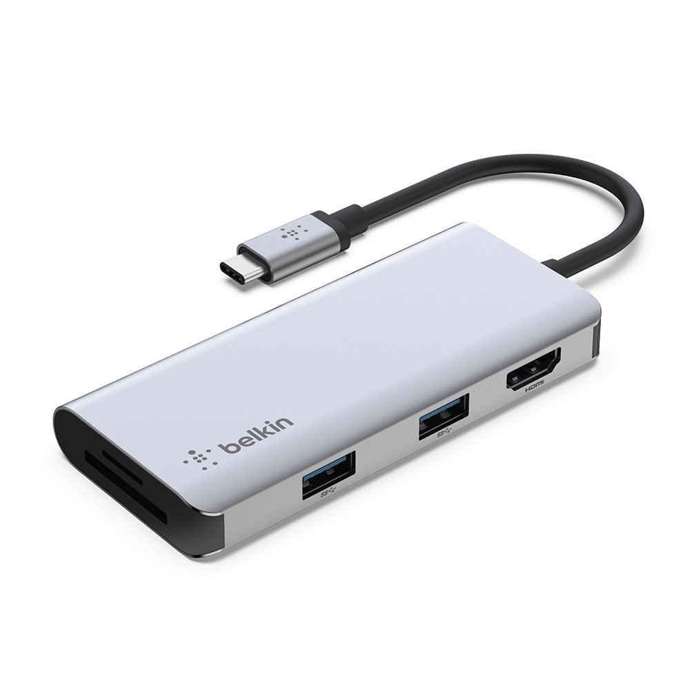 Belkin 5-in-1 USB-C Hub (AVC007BTSGY) Gray