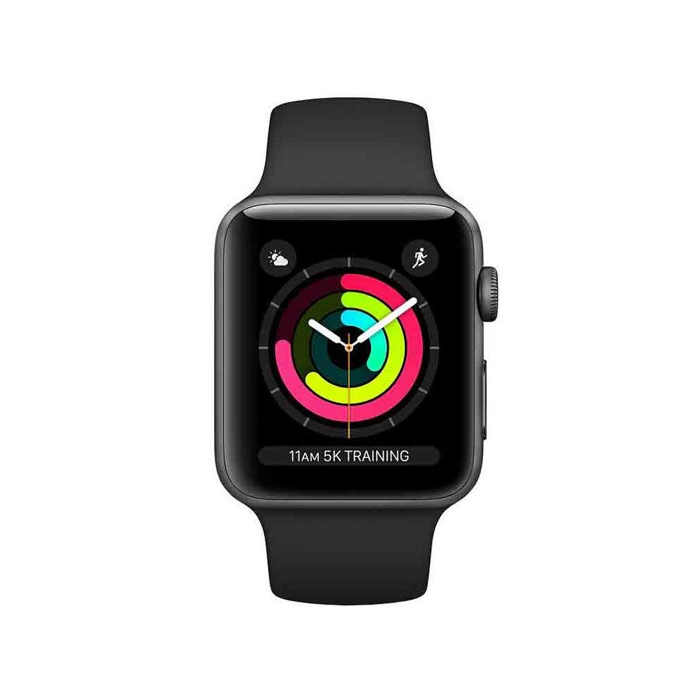 Grey apple watch store with black band