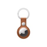 Apple AirTag Leather Key Ring - Saddle Brown