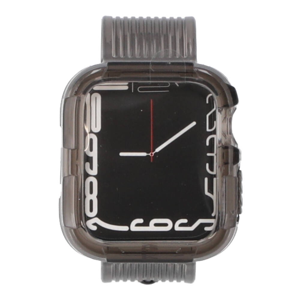 Blue Box Watch Strap with Screen Glass Cover for Apple Watch 42/44 Transparent Black