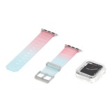 Blue Box Ice Watch Strap with Bumper Case for Apple Watch 38/40 Matted Rainbow