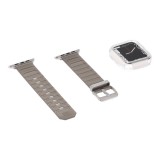 Blue Box Ice Watch Strap with Bumper Case for Apple Watch 42/44 Matted Transparent Black