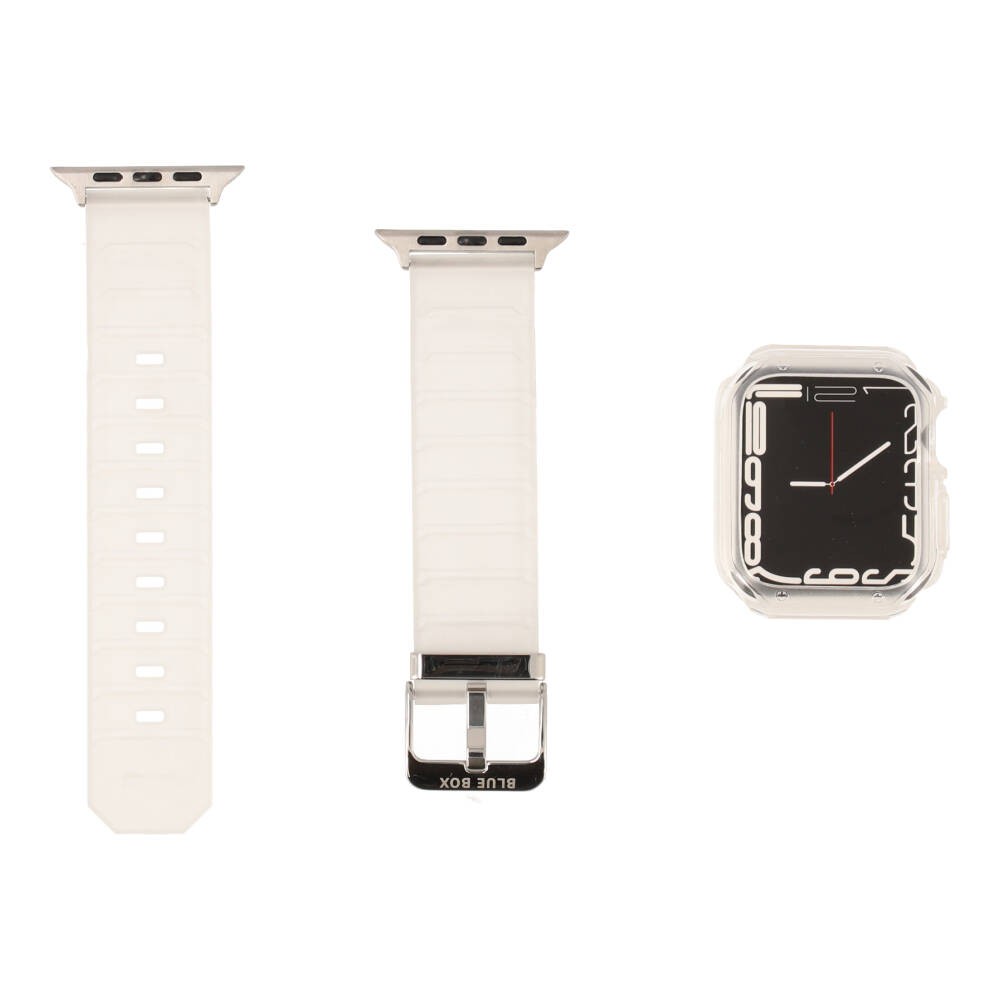 Blue Box สาย Apple Watch 42/44mm Ice Watch Strap with Bumper Matted Transparent White