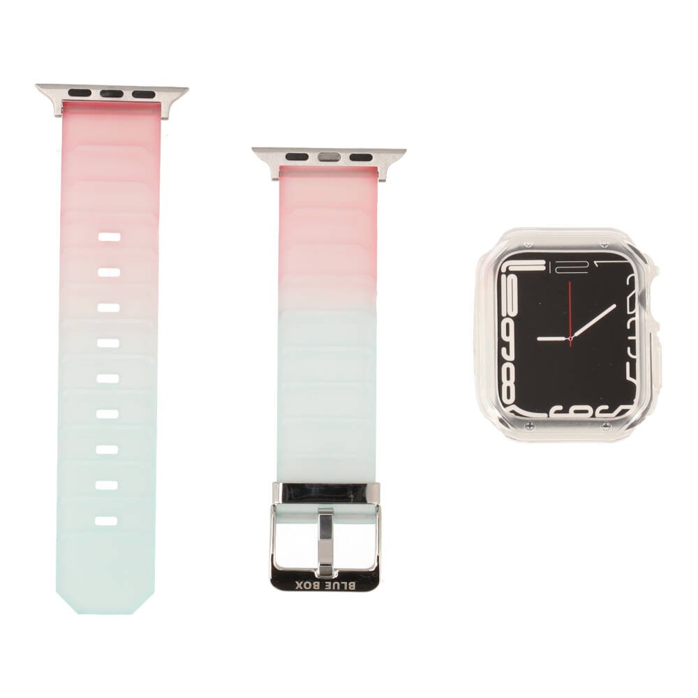 Blue Box สาย Apple Watch 42/44mm Ice Watch Strap with Bumper Matted Rainbow