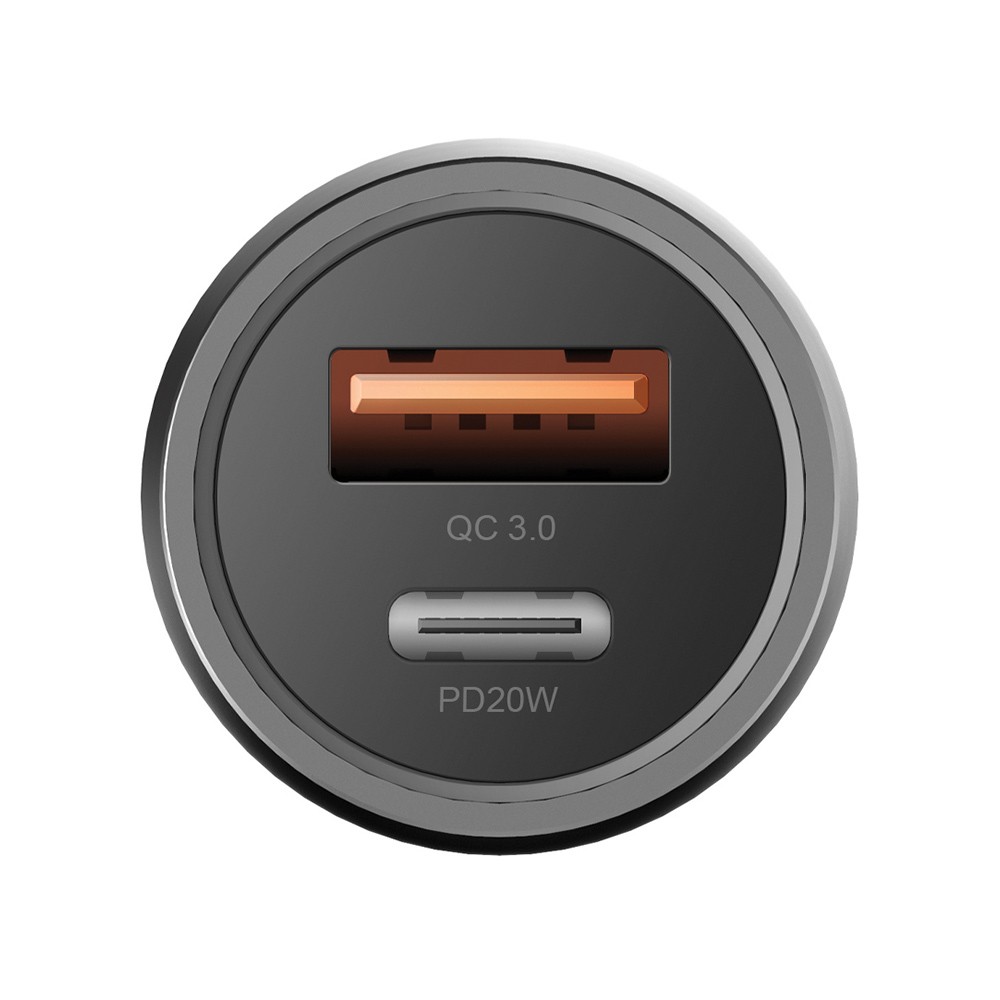 ที่ชาร์จแบตในรถ ENERGEA Car Charger 1 USB-A (QC3.0A) / 1 USB-C (PD20W) ALUDRIVE 2 Gunmetal