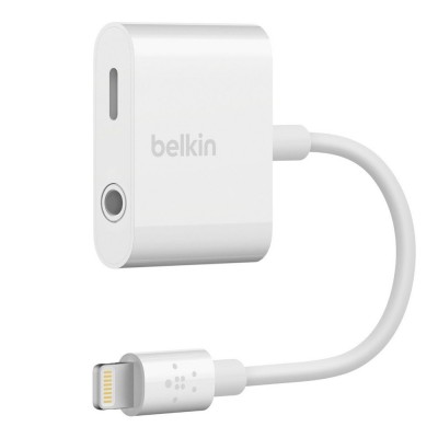 หัวแปลง Belkin Adapter Lightning to 3.5mm Audio & Charge RockStar White