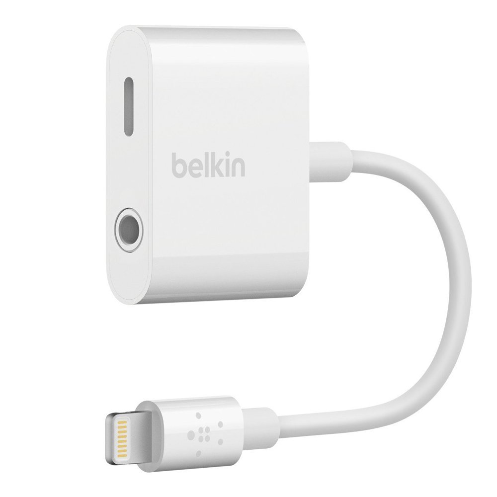 สายแปลง Belkin Lightning to 3.5mm Audio & Charge White