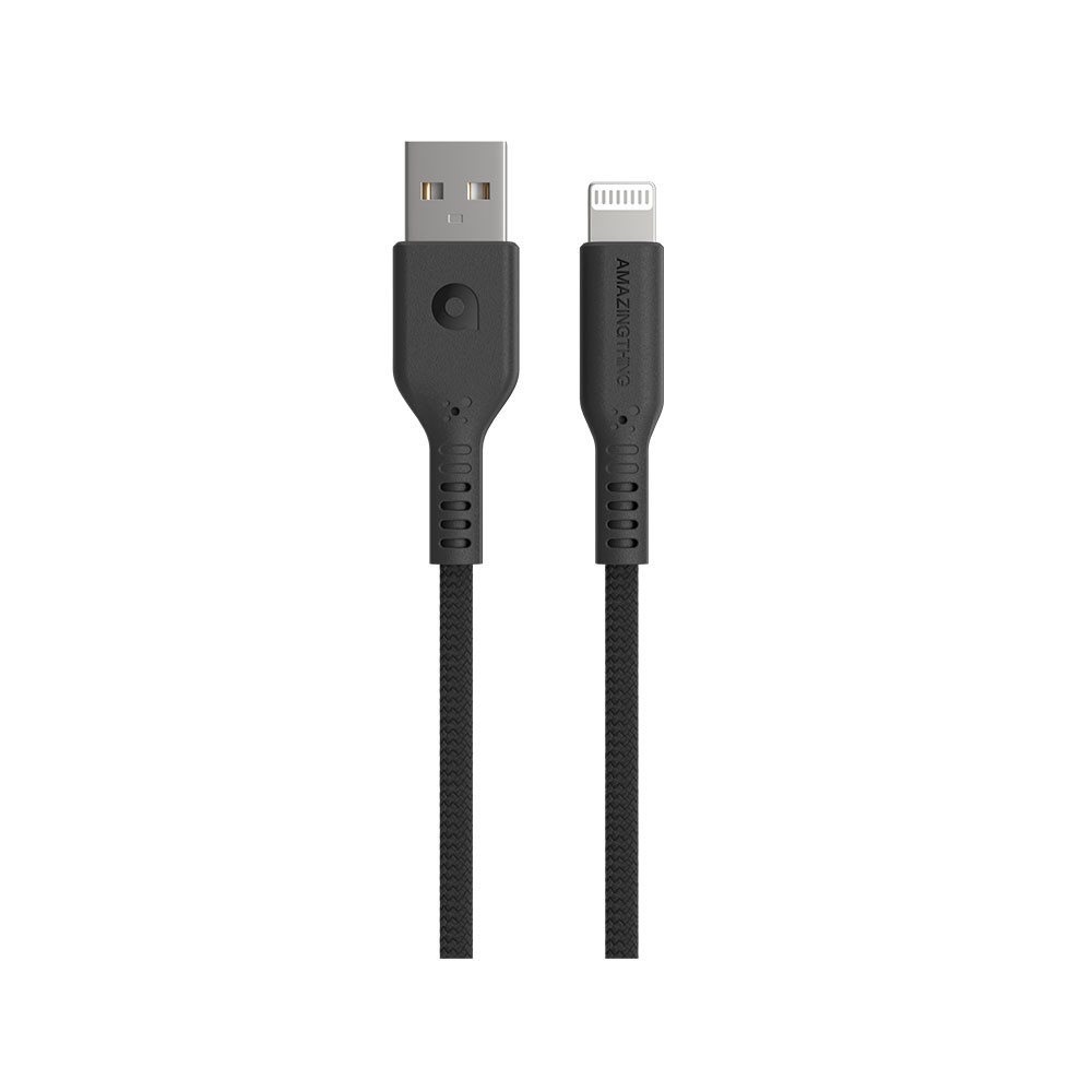 สายชาร์จ AMAZINGthing Lightning Cable Anti Microbial Speed Pro Zeus 2M. Black